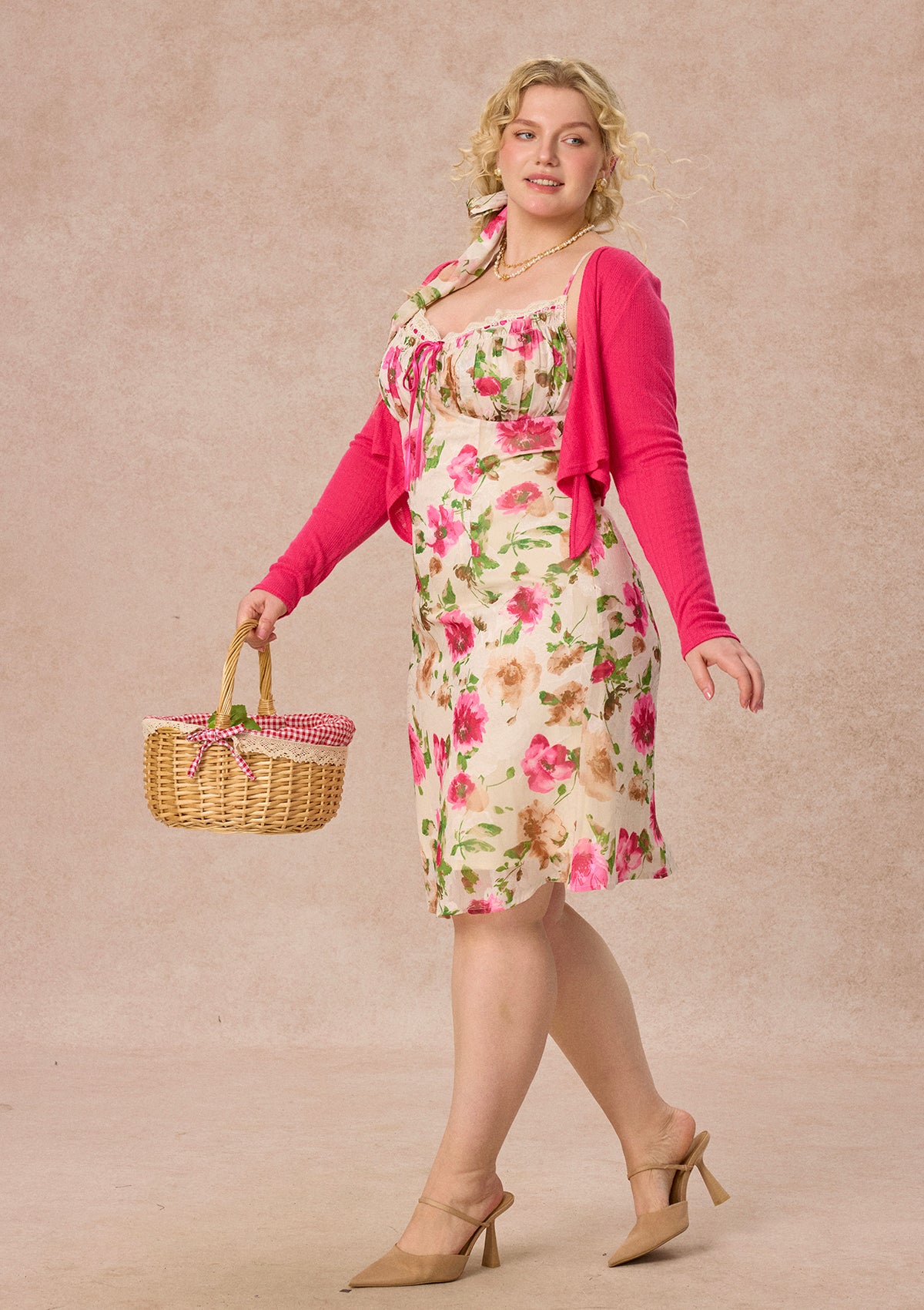 Curve&Plus Corn Poppy Dress（short）