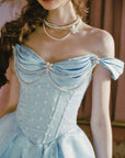 Blue Bud Corset Dress