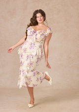 Curve&Plus Purple Iris Swayed by Wind Dress