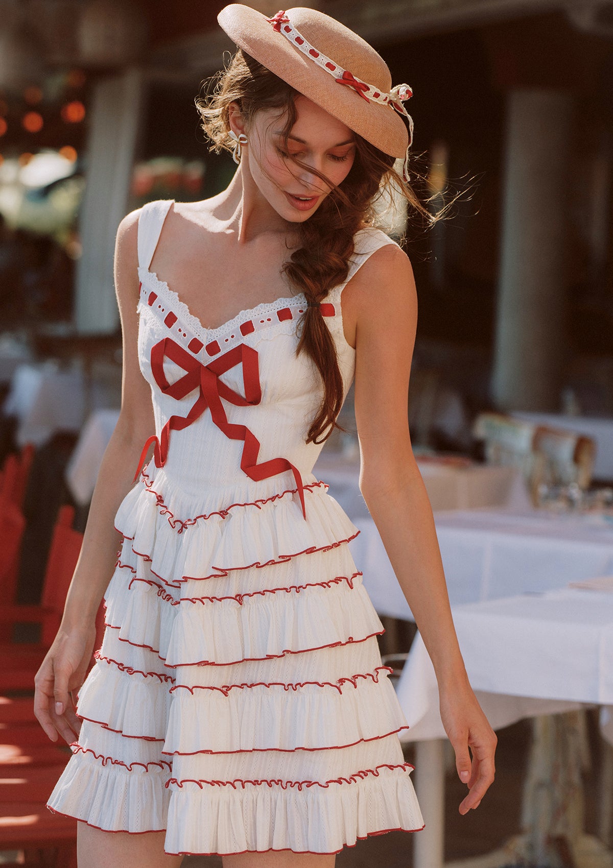 Red Ribbon Cake Dress