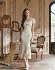 Cream Letter Dress