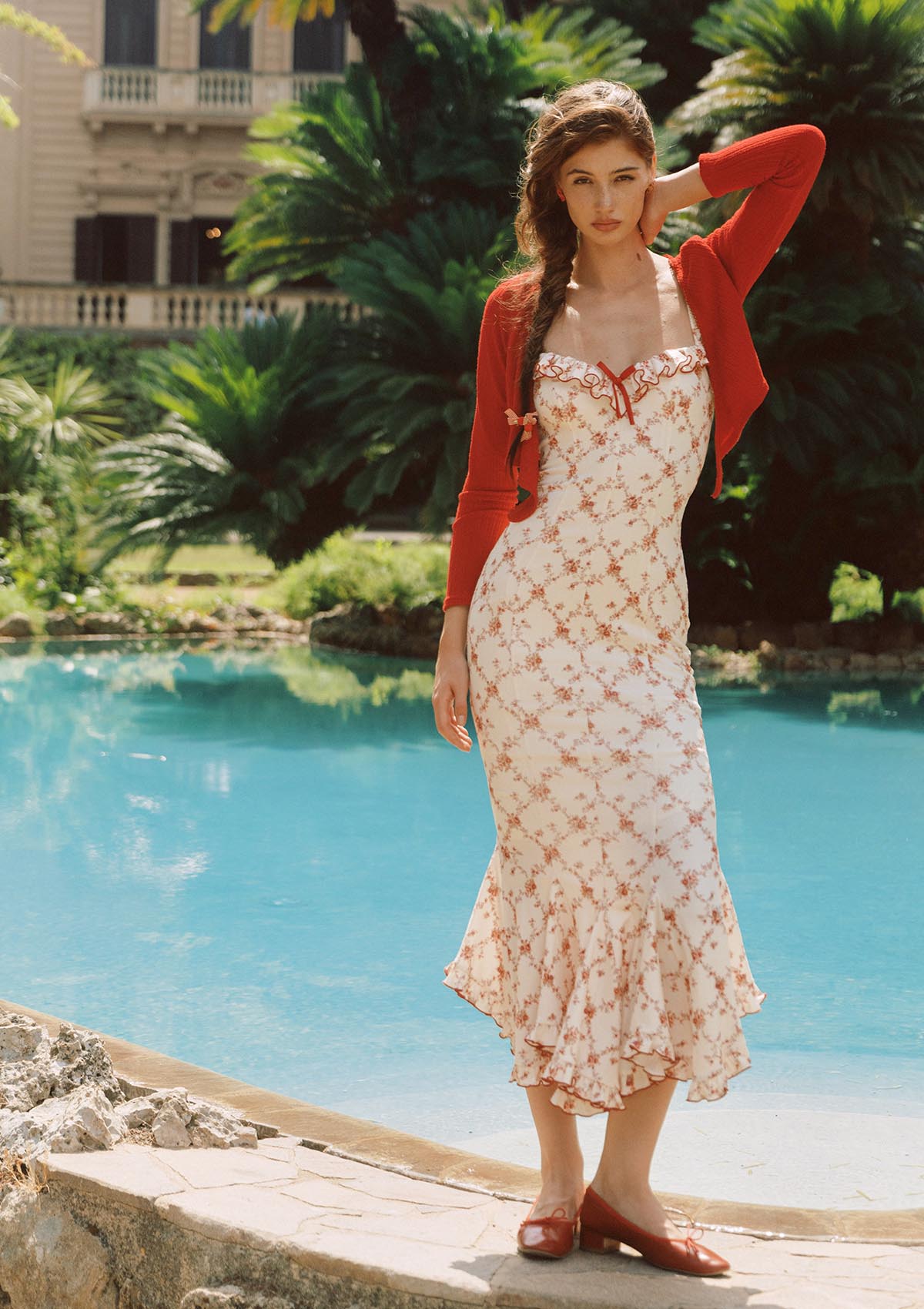 Petite Vase Knit Dress – Pomegranate