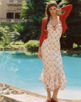 Petite Vase Knit Dress – Pomegranate