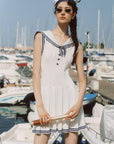 White Sail Maiden Knit Pleated Skirt