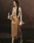 Candlelight Golden Butterfly Dress