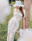 White Begonia Corset Dress