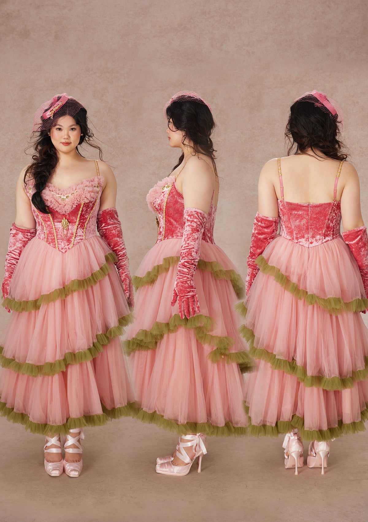 Curve&Plus Grape Grinda Corset Dress (Long)