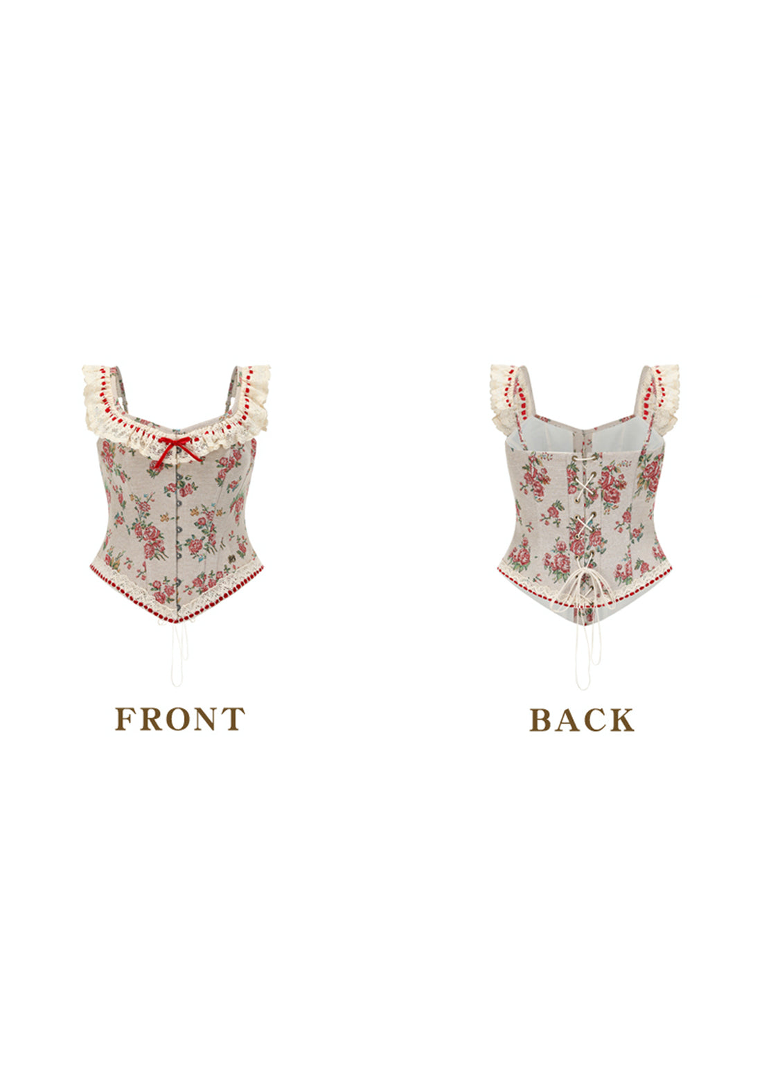 Curve &amp; Plus Rosey Christmas Cottage Corset
