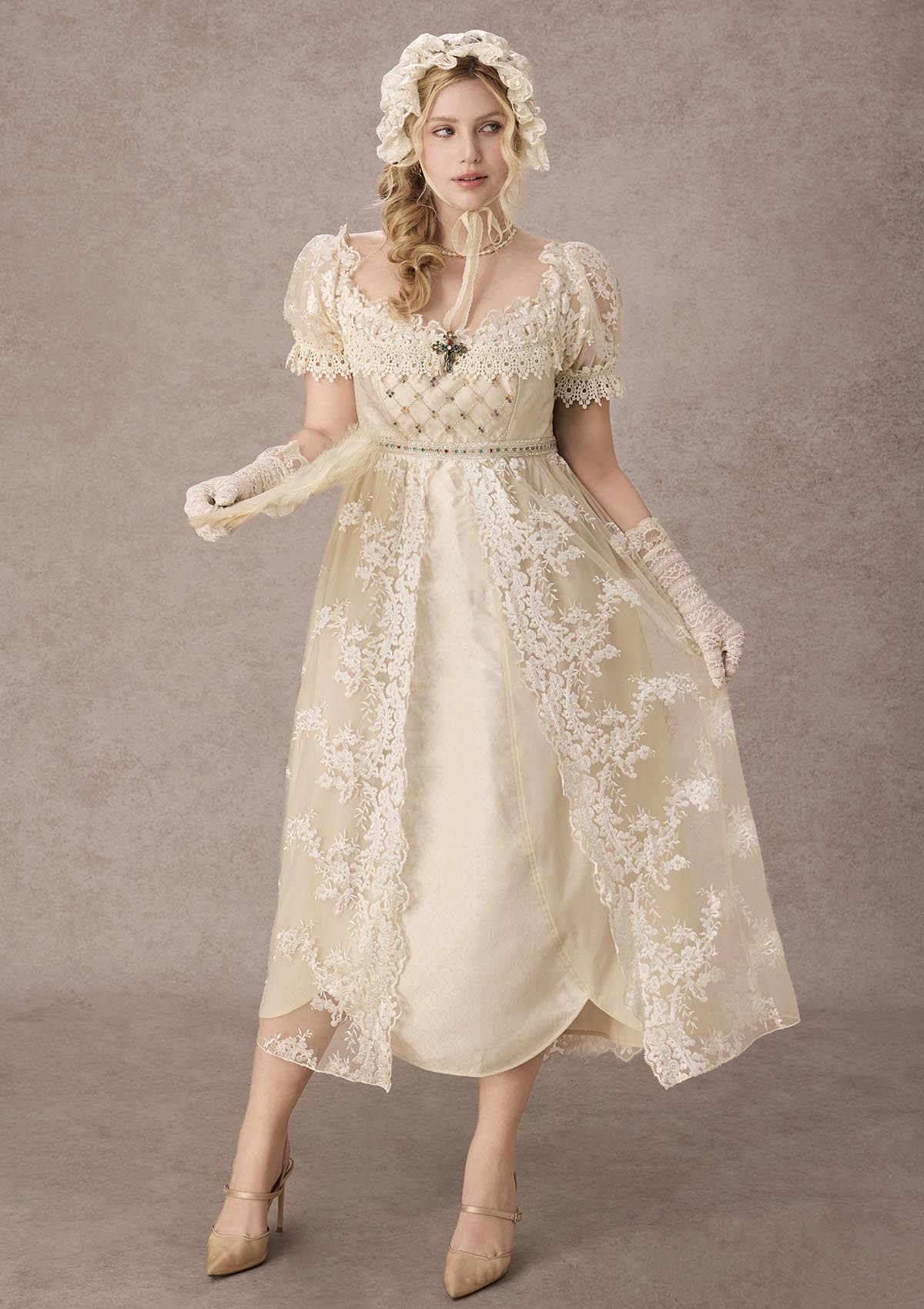 Curve&amp;Plus Starlit Lament Empire Dress