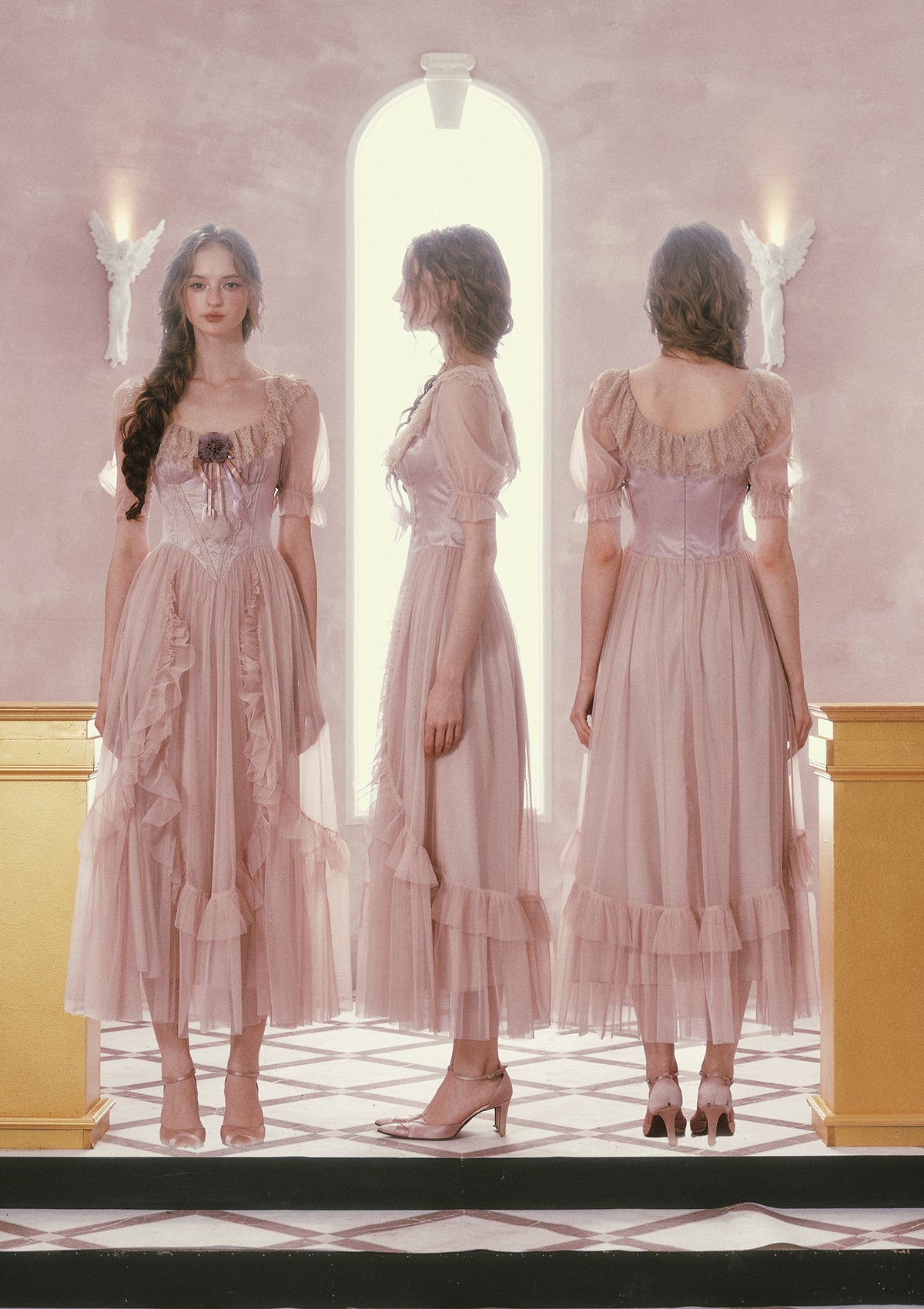 Violet Mandarin Duck Princess Corset Dress In-stock / XL