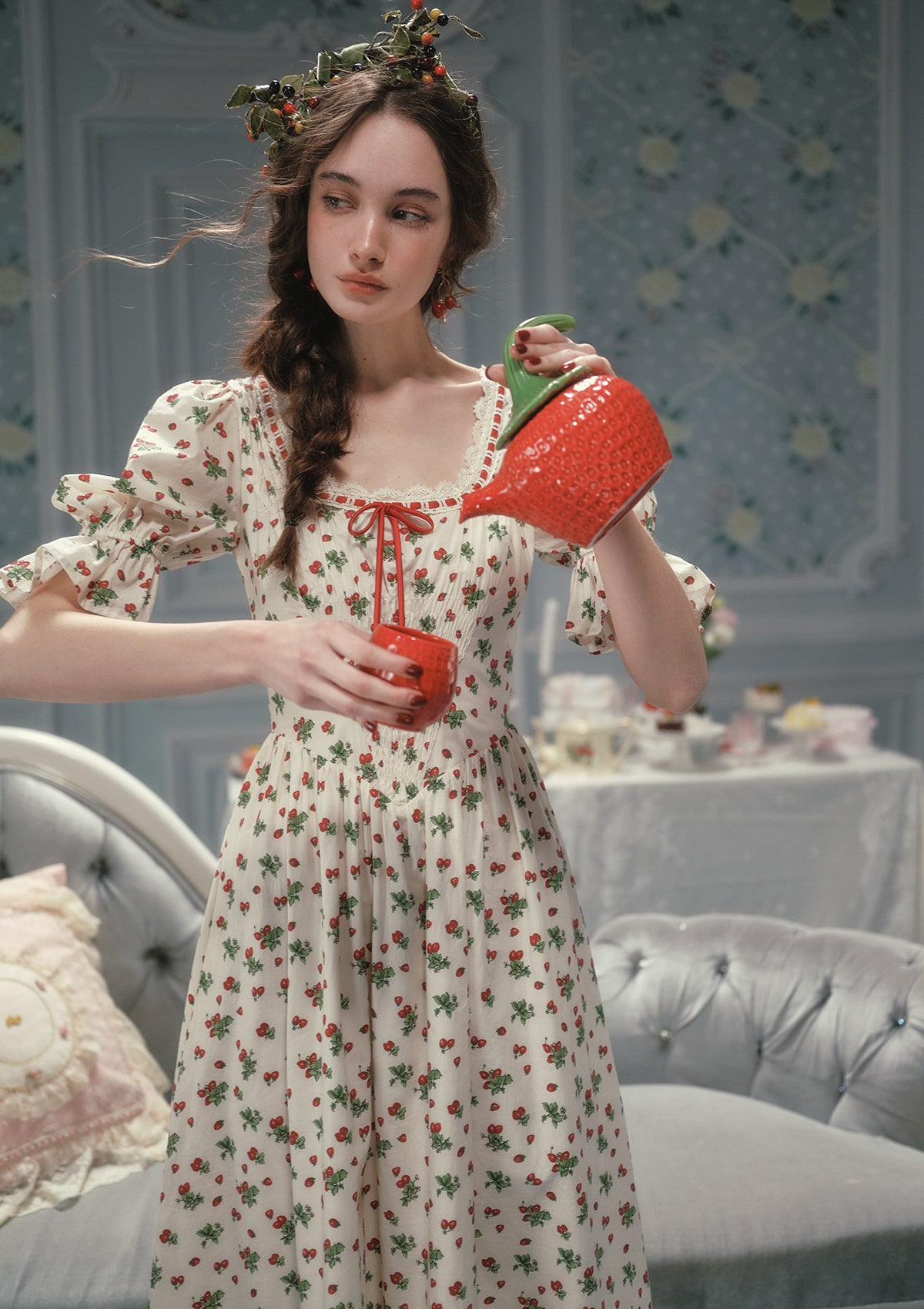 Wild Strawberry Paradise Dress