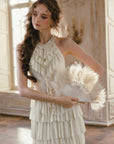 Gilded Feather Fan Corset Dress