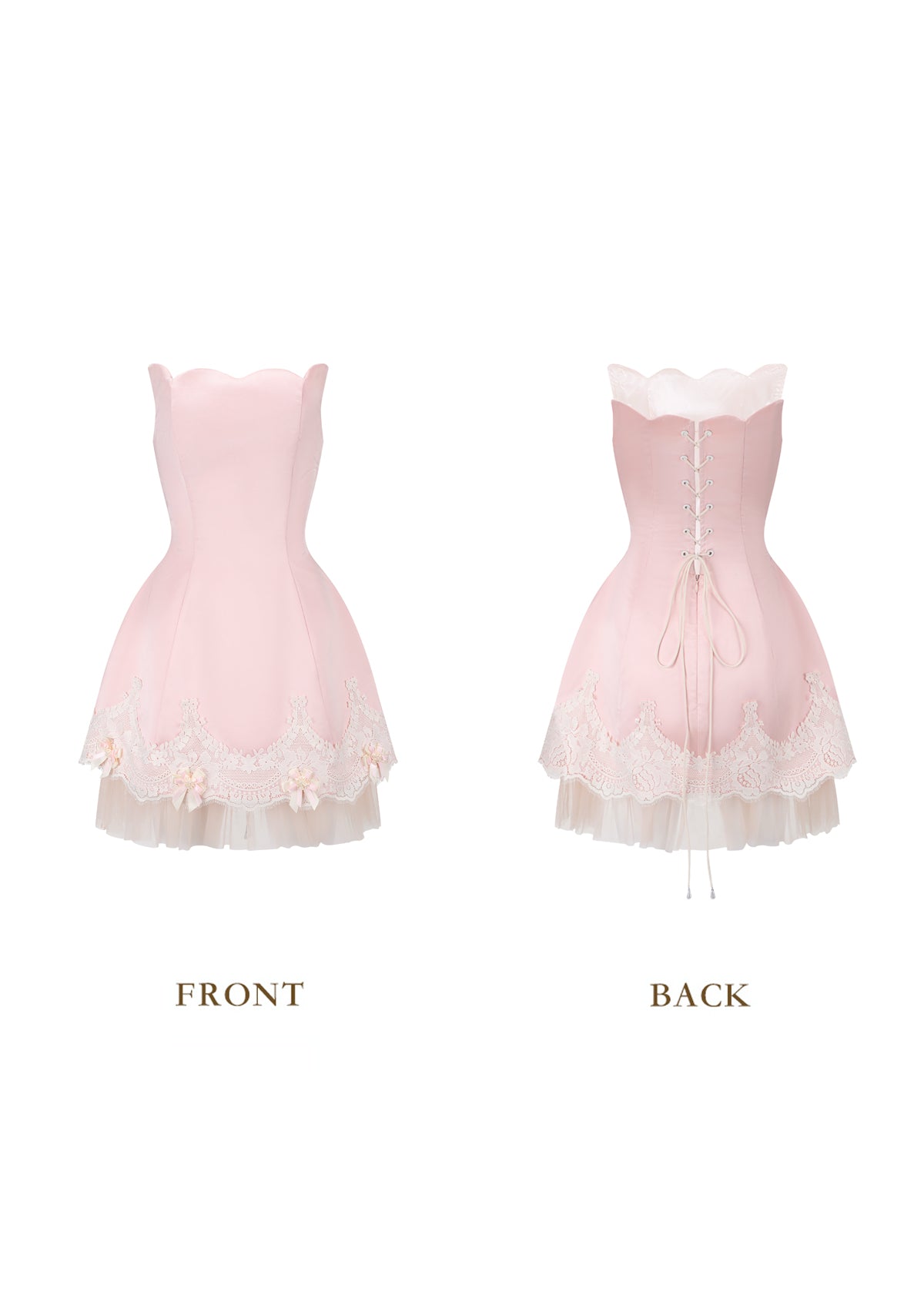 lacemadeのワンピース Pink Barbie Corset Dress