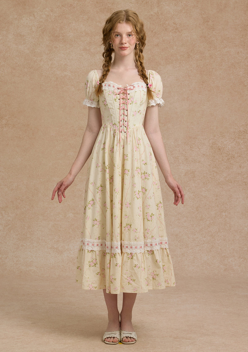 Kapok Diary Corset Dress In-stock / XS