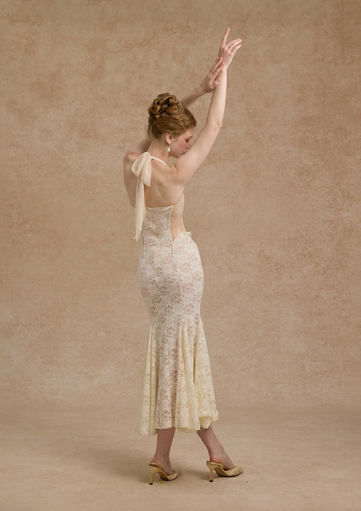 fitted lace wedding dress Heartbeat Lake Como Dress L / In-Stock