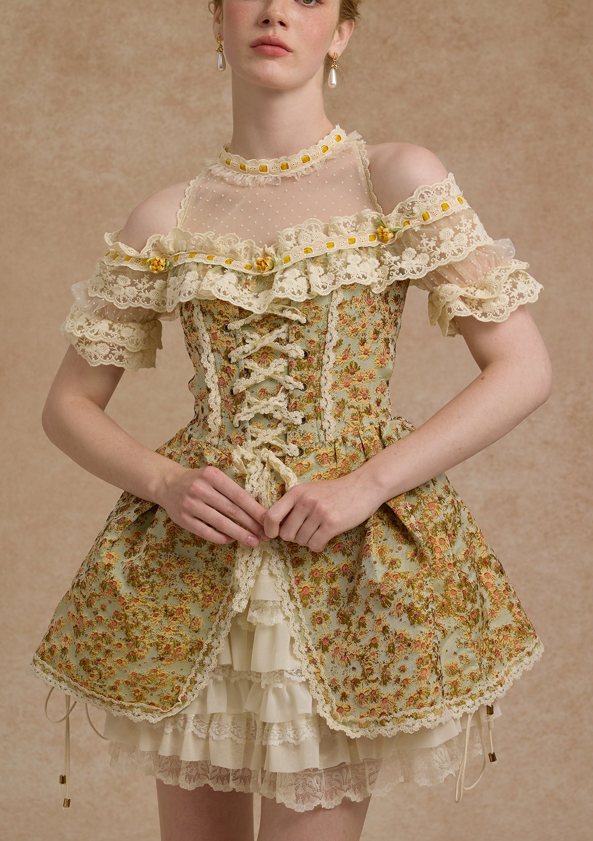 Sonnenblumen-Korsettkleid