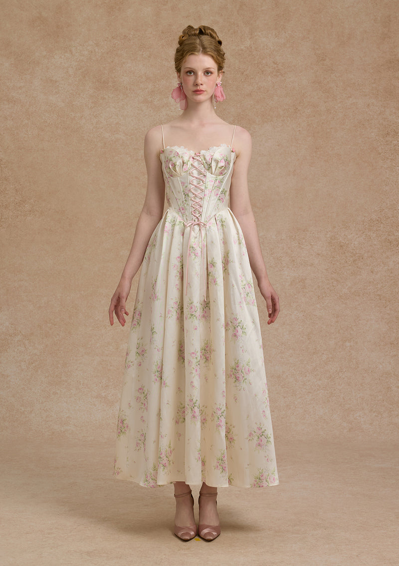 Love Flower Notes Corset Dress