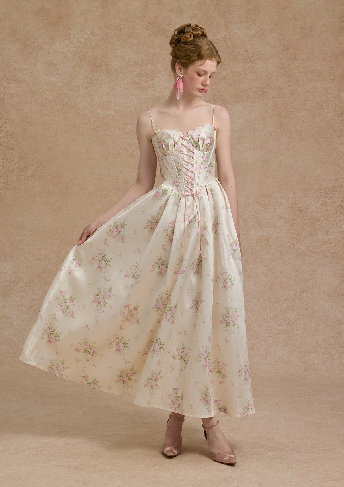 Spaghetti Strap Maxi Dress | Floral Print Dress