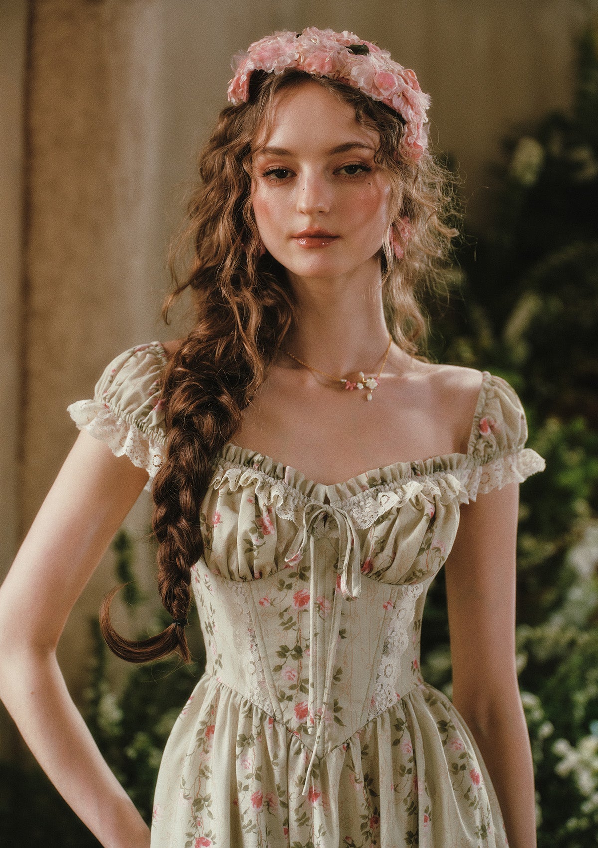 Meadow Vine Corset Dress (Long)