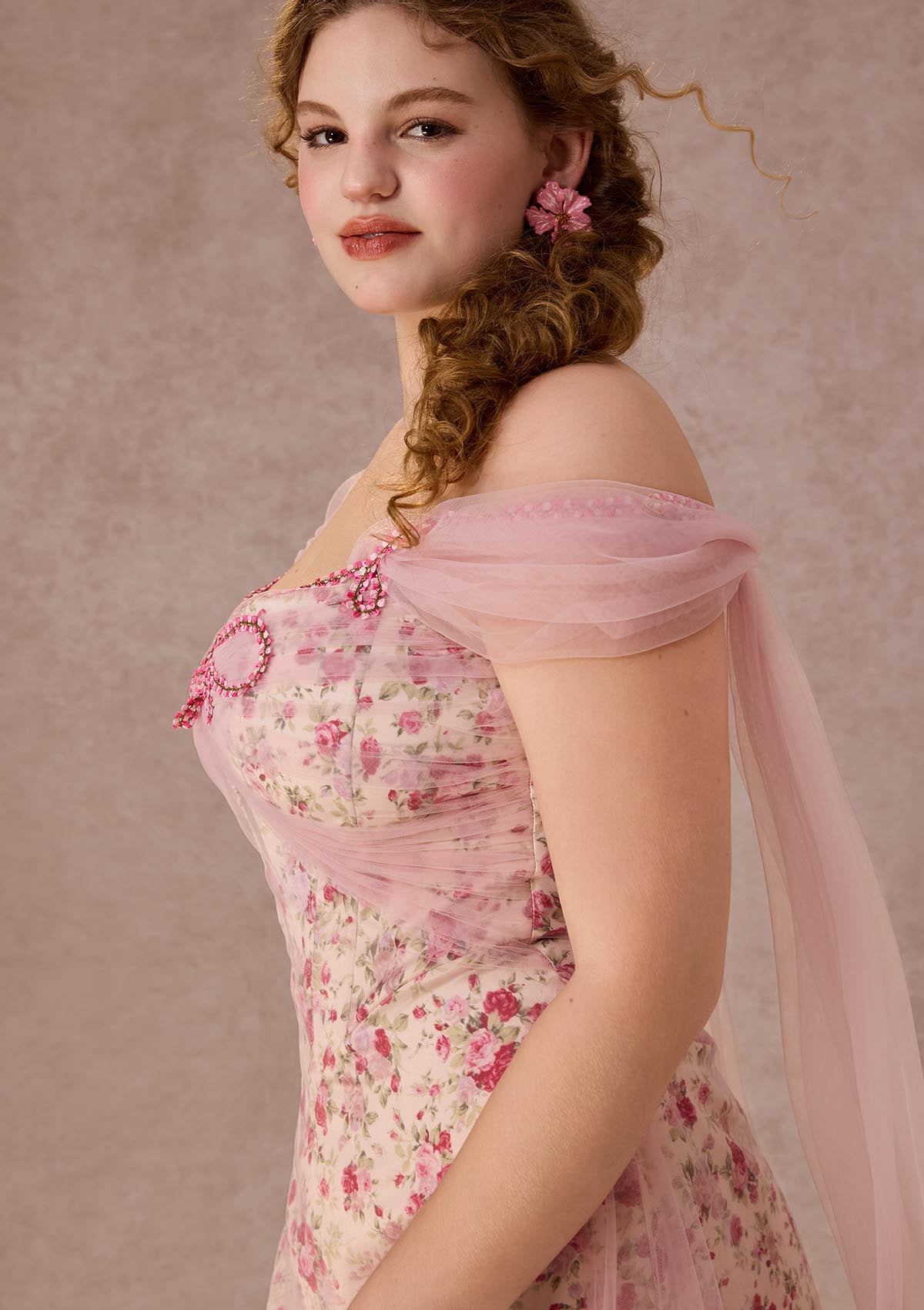 Curve&amp;Plus Floral Disc Fairy Corset Dress