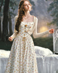 Misty Tangerine Grove Corset Dress
