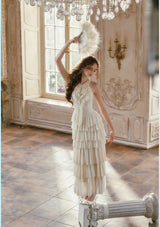 Gilded Feather Fan Corset Dress