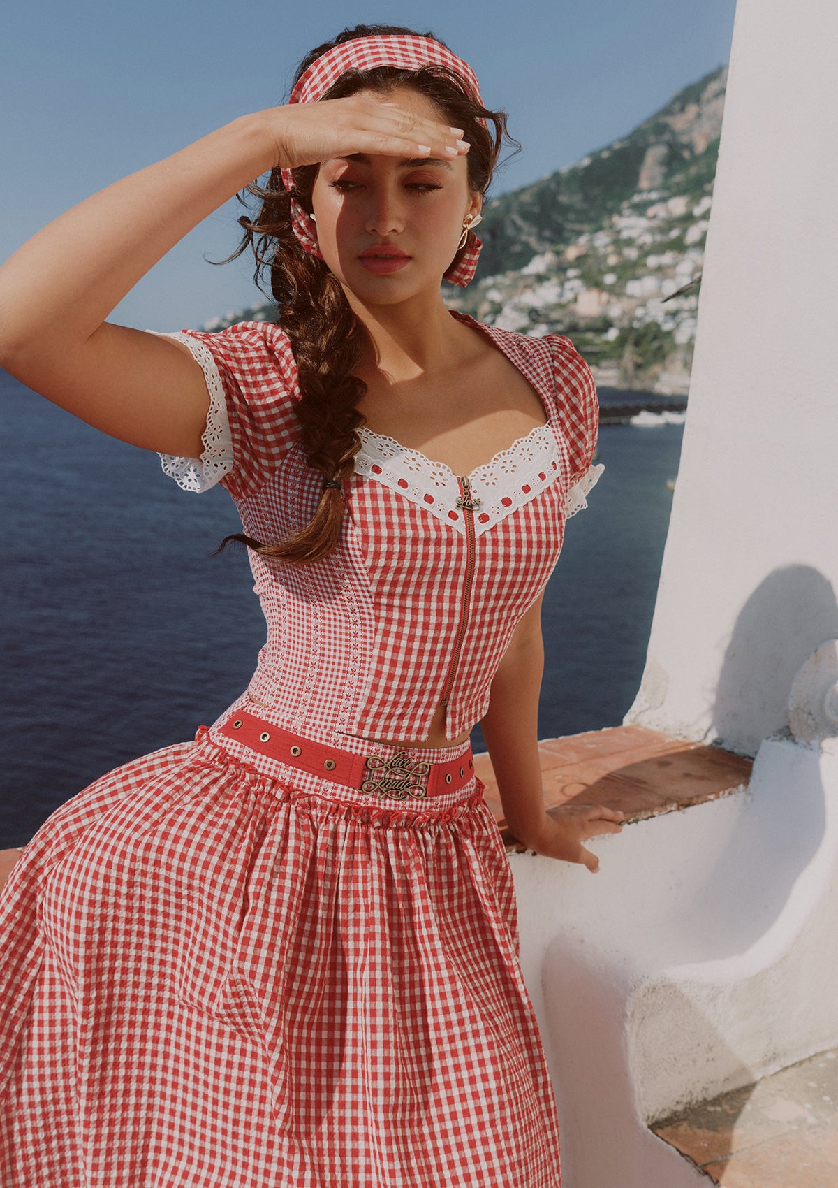 Cottage Girl Diary Red Top