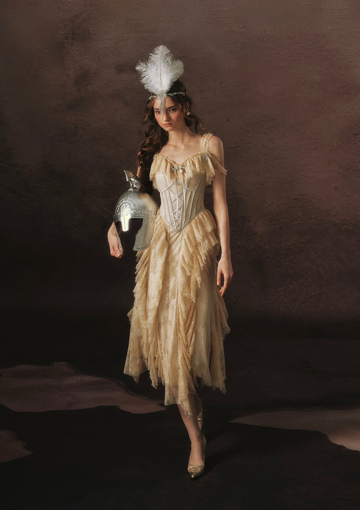 Golden Veil Valkyrie Corset Dress