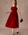 Curve&Plus Pan's Cocktail Knit Dress（Red）