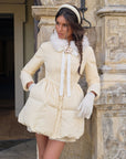 Powder Snow Rose Puffy Down Jacket  (Goose Yellow)