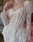 (Long-length)White Feather Looking-Glass Gown