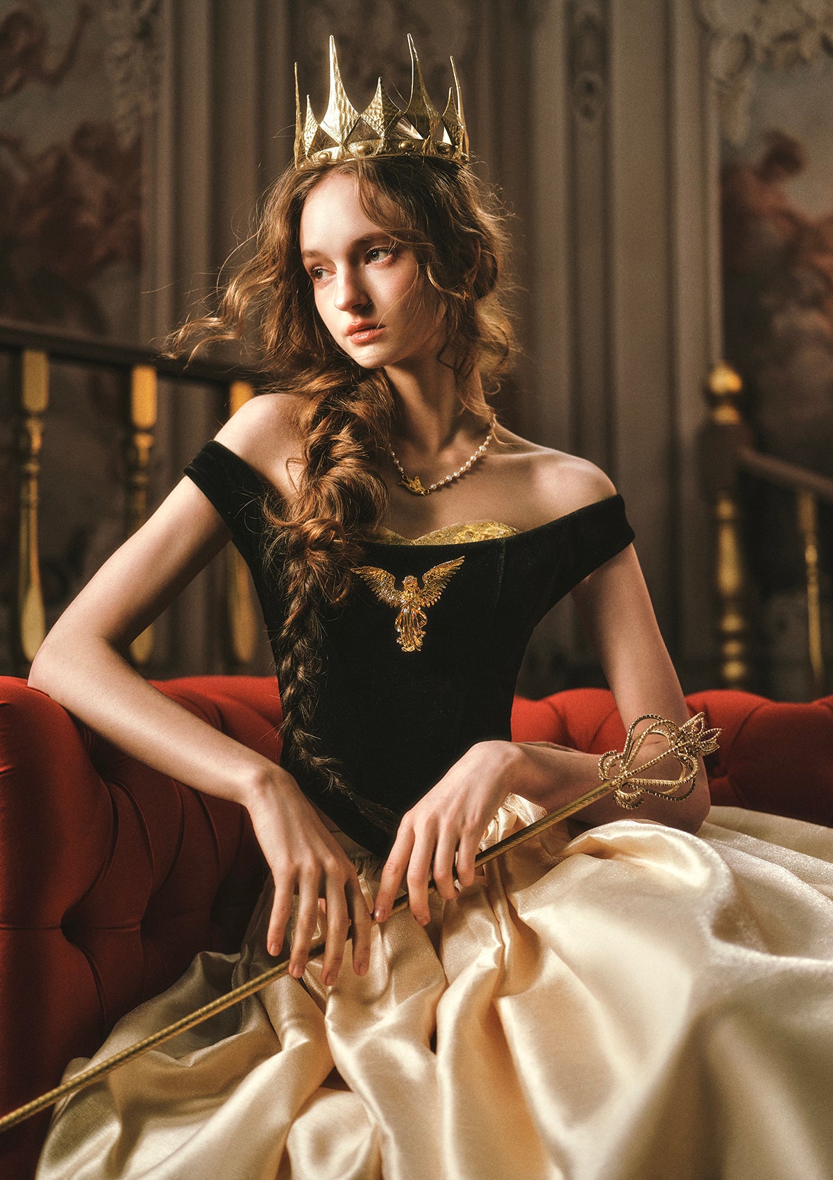 Golden Eagle Goddess Corset