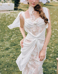 White Begonia Corset Dress