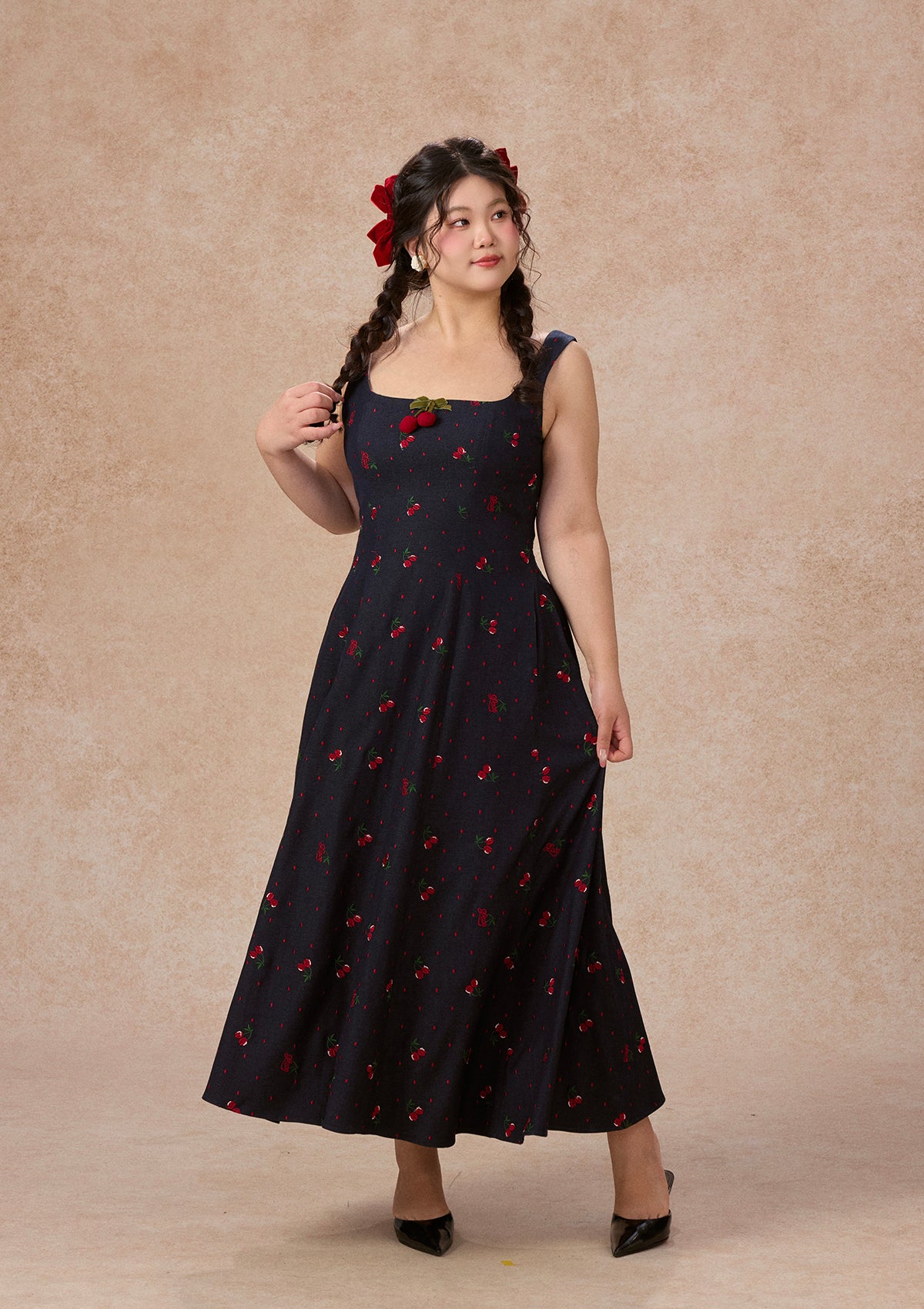 Curve&amp;Plus Cherry Cowgirl Dress