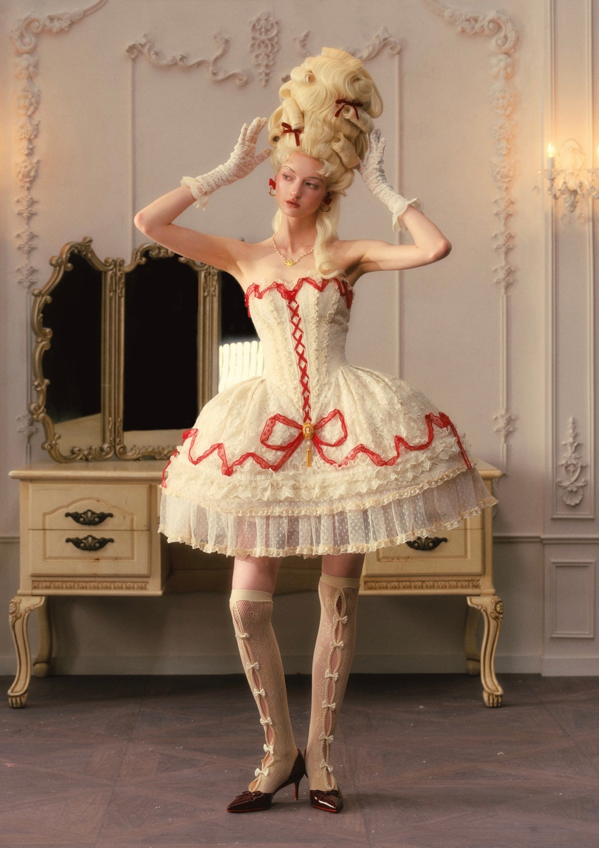 Poem of Bygone Days Puffy Mini Dress