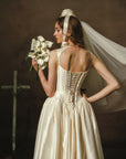 Lacemade "White Coronation" - Back Lace-up Adjustable Corset Fit