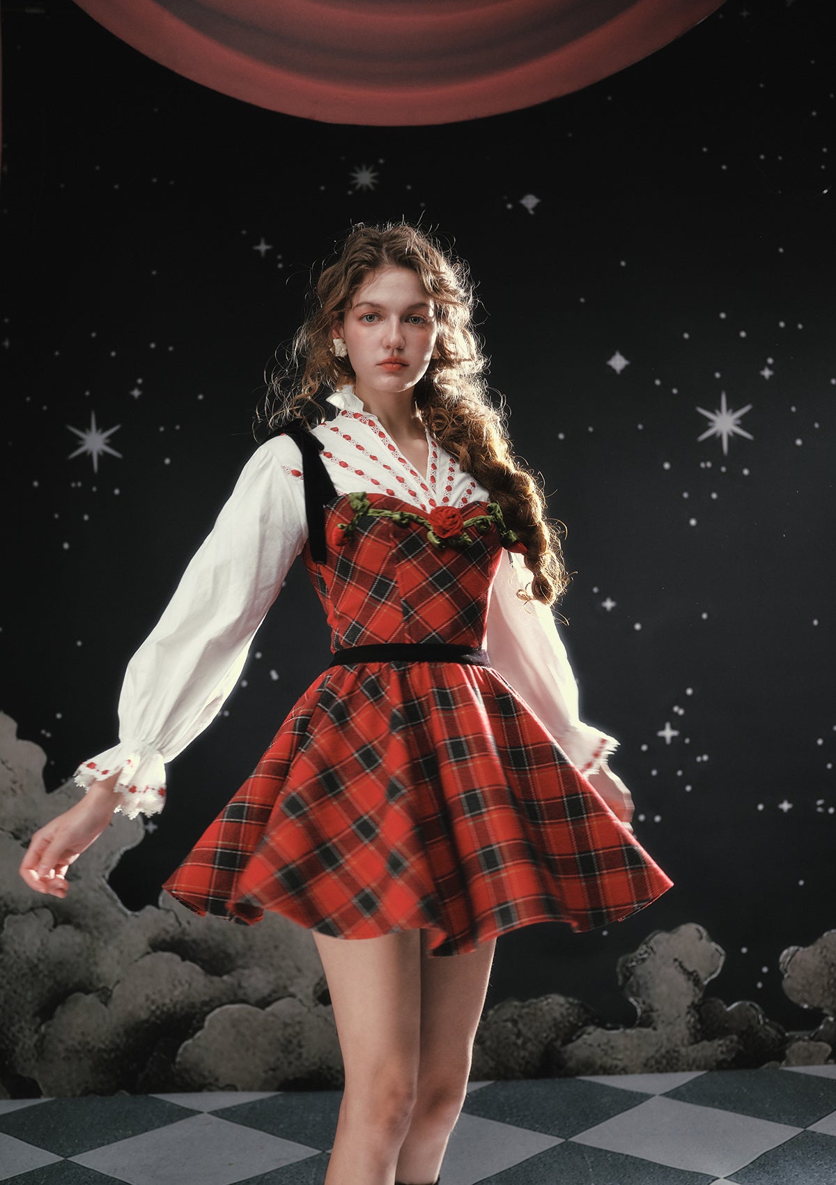 Rose Canelé Korsettkleid