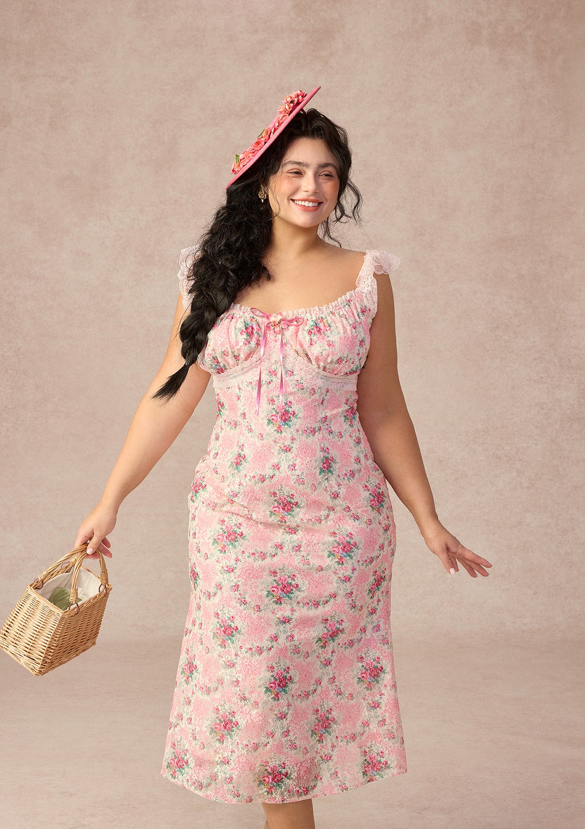 Curve&amp;Plus Rose Music Box Dress