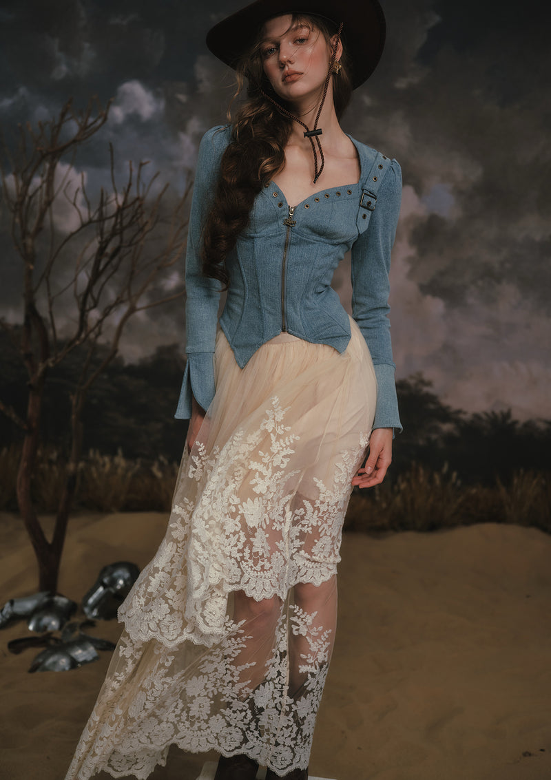 Denim Knight Corset