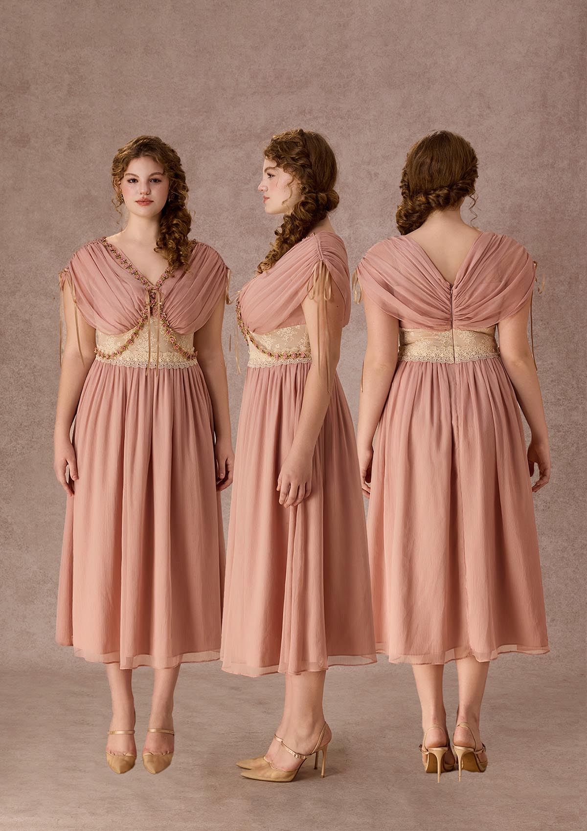 Curve&Plus Rose Olive Dress