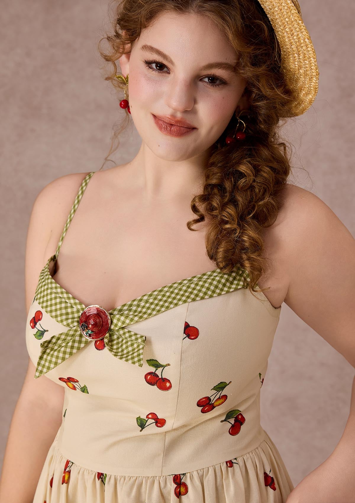 Curve&amp;Plus Wild Cherry Dress（Long）