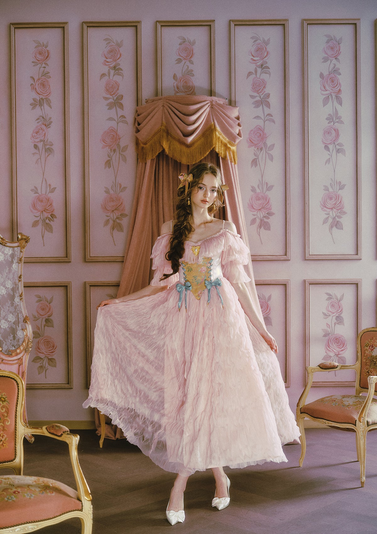 Embroidered Princess Corset Dress