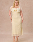 Curve&Plus Cream Letter Dress