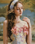 Oil Paint Floral Court Dress