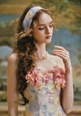 Oil Paint Floral Court Dress