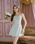 Blue Gingham Sweetheart Dress