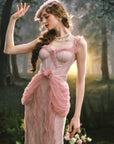 Pink Crabapple Blossom Corset Dress