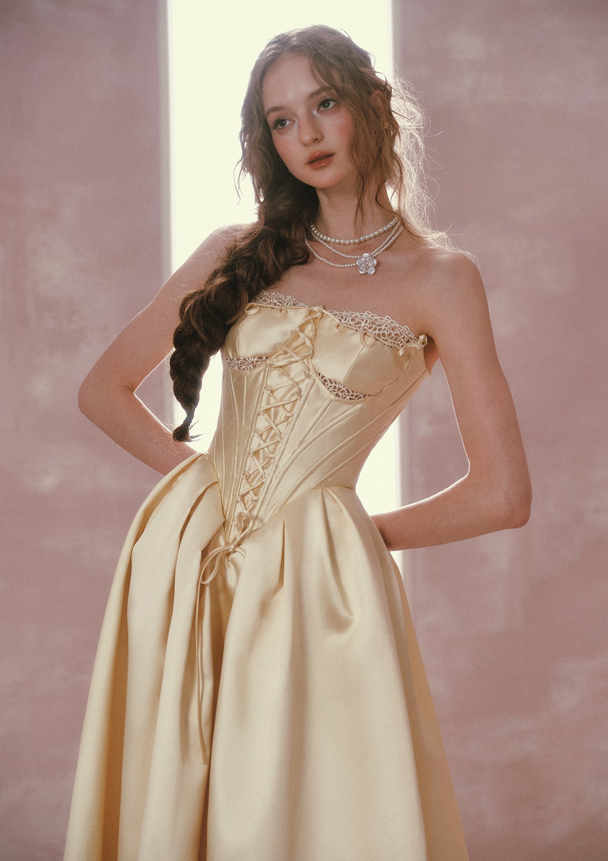 Belle's Gilded Corset Dress In-stock / M