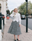 Lundenwic Plaid Tale A-Line Blouse