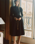 Rose Cape Dress - Raven